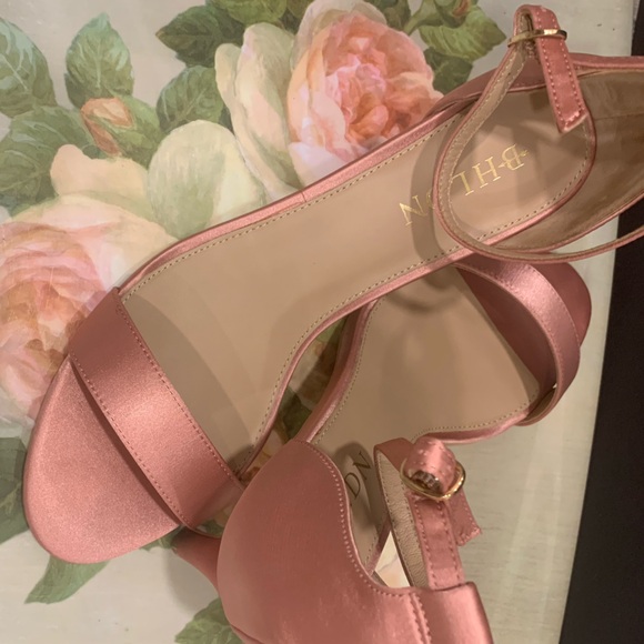 BHLDN Egret Heels In Pink Blush Size 7 NEW never worn - Picture 5 of 7